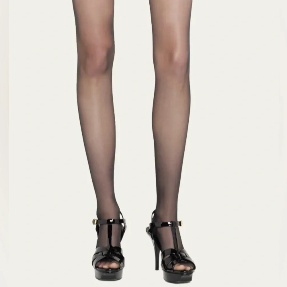 NEW! YSL Tribute T-Strap Black Patent Leather Heels - 6.5